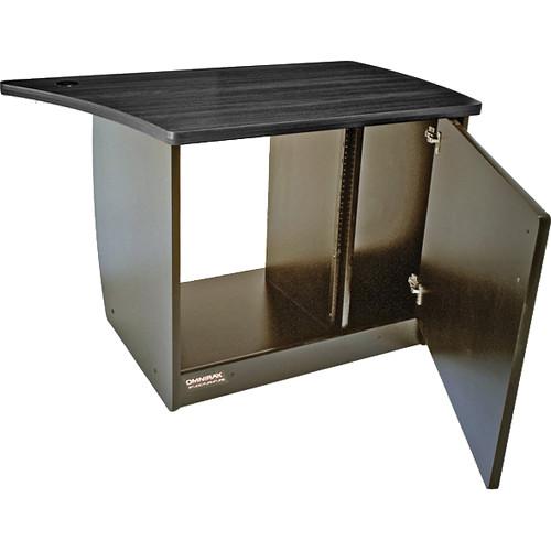 Omnirax OM13DR 13-Space Rack Cabinet with Door for Right Side of OmniDesk