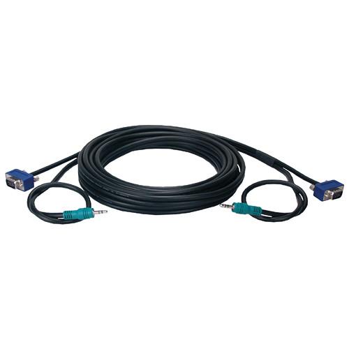 QVS HD15 Male to Male VGA Cable with Audio Connector