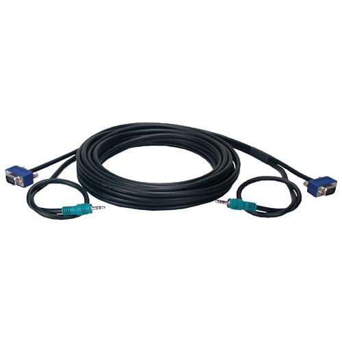 QVS HD15 Male to Male VGA Cable with Audio Connector