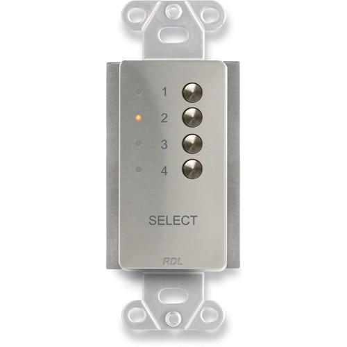 RDL D-RC4RU 4-Channel Remote Control for RACK-UP 4x1 Audio or Video Switchers