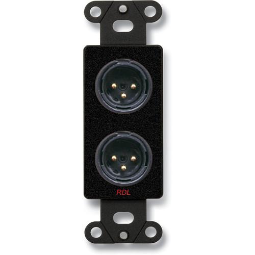 RDL DB-XLR2M Decora Wall Plate with Dual XLR Male Connectors