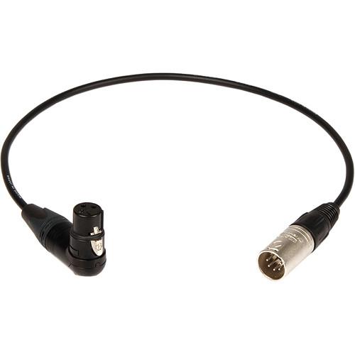 Remote Audio 3-Pin, Right-Angle XLR Female to 5-Pin XLR Male Balanced Adapter Cable