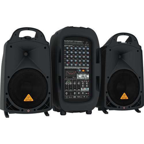 Behringer EUROPORT PPA2000BT - 2000W 8-Channel Portable PA System with Bluetooth Wireless