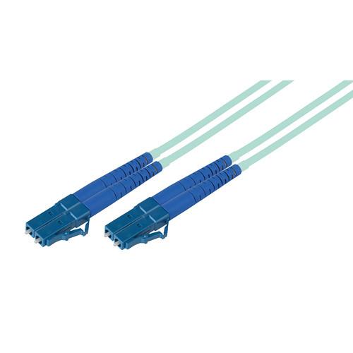 Camplex OM3 50 125u 10-Gig Aqua Multimode Duplex Fiber Optic Patch Cable - 98.4