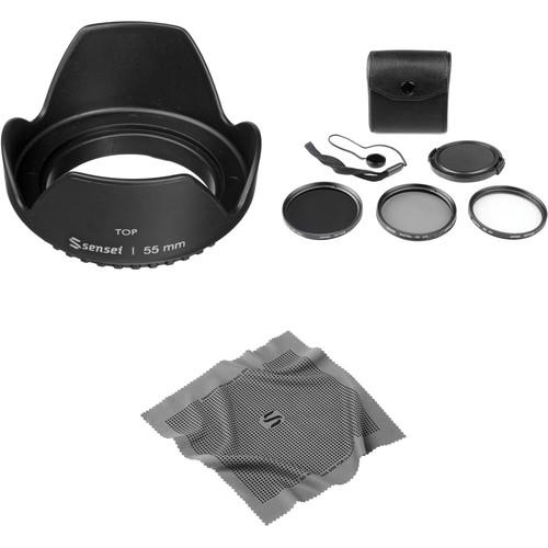 General Brand 55mm Filter Kit with Lens Hood
