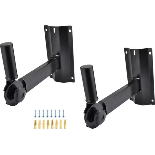 Pyle Pro PSTNDW15 Dual Universal Adjustable Wall Mount Speaker Bracket Stands