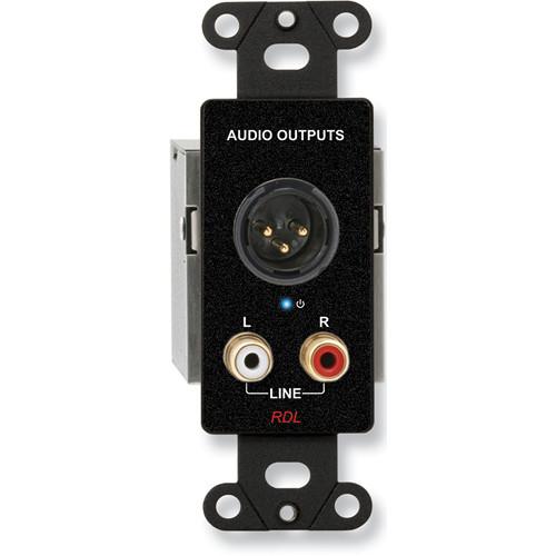 RDL DB-TPR3A Active Triple Pair XLR and RCA Stereo Audio Output over RJ45 Receiver Module