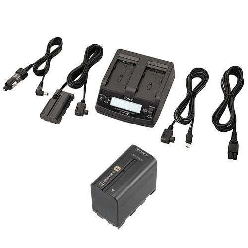 Sony AC Adapter Twin Charger and NP-F970 Info-Lithium Battery Kit