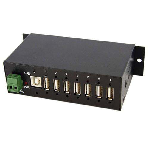 StarTech Mountable Rugged Industrial 7 Port USB Hub