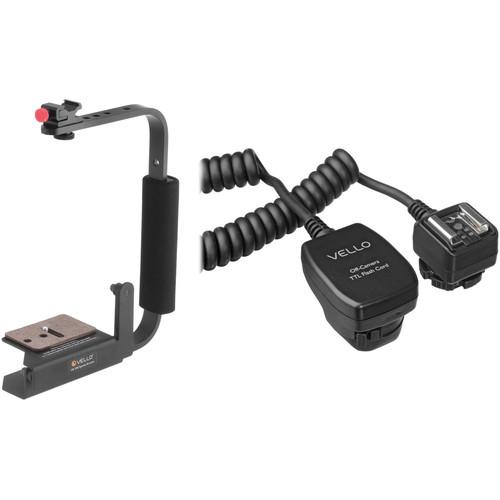 Vello Speedy Camera Rotating Flash Bracket with TTL Off-Camera Flash Cord for Canon EOS Cameras Kit