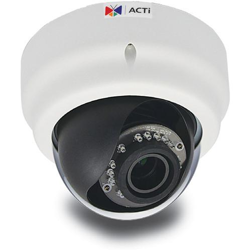 ACTi D65A 3MP IR Day Night IP Full HD Indoor Dome Camera with Audio Support and 2.8 to 12mm Varifocal Lens