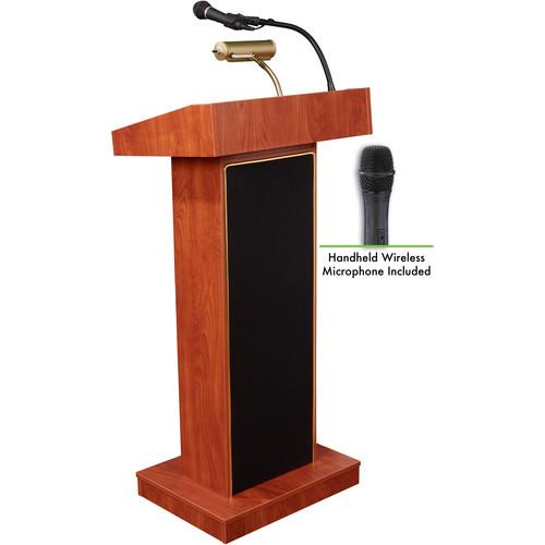 Oklahoma Sound The Orator Lectern with Sound System and Wireless Handheld Microphone