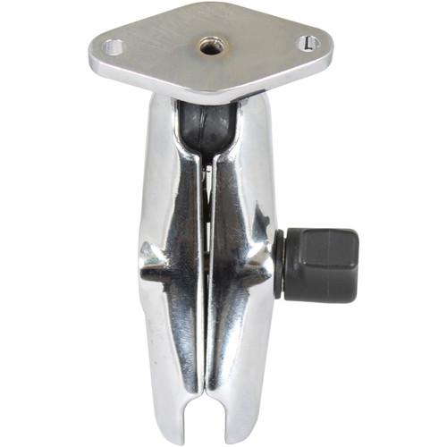 RAM MOUNTS Double Socket Arm with Chrome Diamond Base Mount for 1" Ball Base