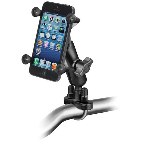 RAM MOUNTS Handlebar Rail Mount with Universal X-Grip Cell Phone Holder