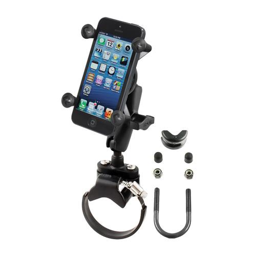 RAM MOUNTS Strap Clamp, Roll Bar Mount with Universal X-Grip Cell iPhone Holder