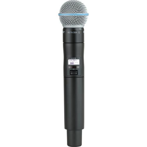 Shure ULXD2 Handheld Transmitter with Beta 58A Microphone Capsule