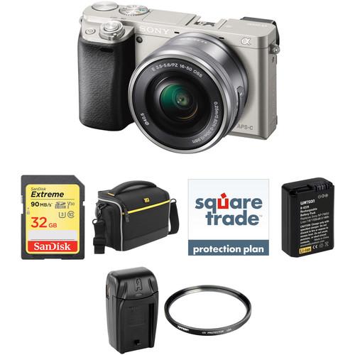 Sony Alpha a6000 Mirrorless Digital Camera with 16-50mm Lens Deluxe Kit