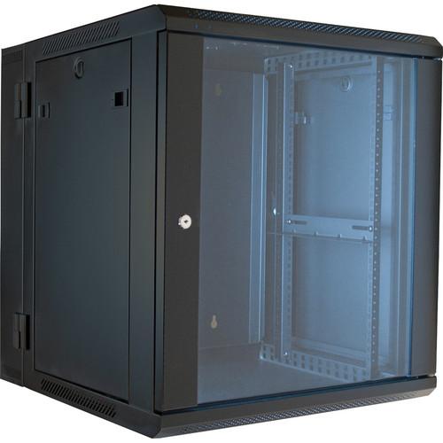 Video Mount Products 19" Hinged Wall Equipment Rack Enclosure with 16" Depth