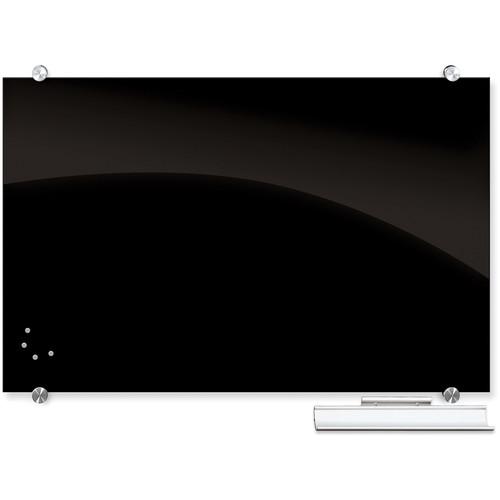 Balt Visionary Black Magnetic Glass Dry Erase Whiteboard