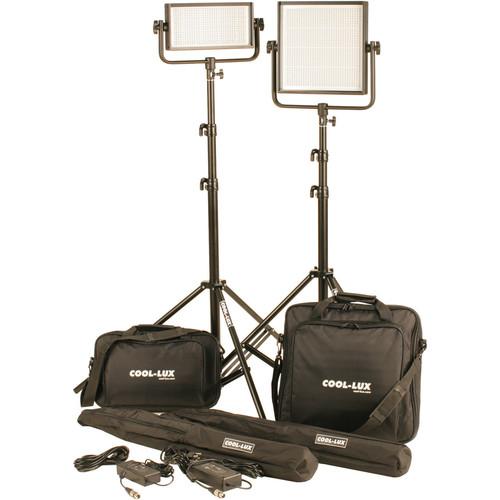 Cool-Lux CL2-1500DSV Daylight PRO Studio LED Spot 1-CL500DSV, 1-CL1000DSV Kit with V-Mount Battery Plates