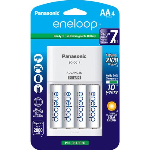 Panasonic Eneloop Rechargeable AA Ni-MH Batteries with Charger