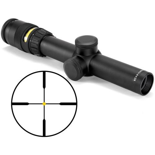 Trijicon 1-4x24 AccuPoint Riflescope with Amber-Dot Duplex Reticle