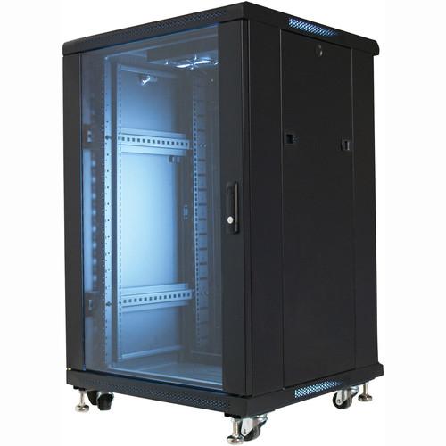 Video Mount Products 19" Equipment Rack Enclosure with Pre-Loaded Cooling Fans