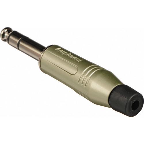 Amphenol M Series 1 4" TRS Straight Cable Connector with Nickel Plated Contacts