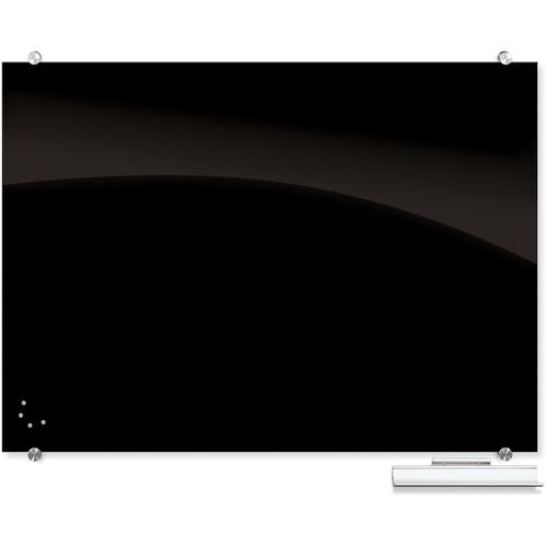 Balt Visionary Black Magnetic Glass Dry Erase Whiteboard