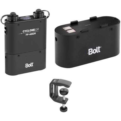 Bolt Cyclone DR PP-400DR Dual Outlet Power Pack Kit with Spare Battery & Clamp