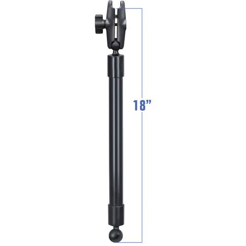 RAM MOUNTS 18" Long Extension Pole 1" Diameter Ball Ends Double Socket Arm
