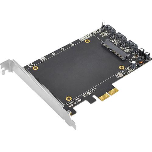 SIIG PCIe 2.0 SATA 6 Gb s 3i 1 Hybrid Adapter with SSD Socket
