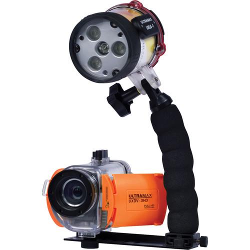 ULTRAMAX UXDV-3 HD 1080p Video Camera Premium Package with Underwater Housing and ULTRAPOWER-II Dive Light