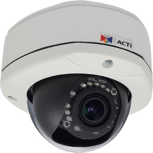 ACTi E84 2MP IR Day Night Outdoor IP Dome Camera with SLLS, 2-Way Audio Support, & 2.8 to 12mm Varifocal Lens