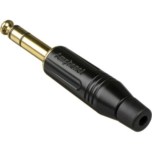 Amphenol M Series 1 4" TRS Straight Cable Connector with Gold Plated Contacts