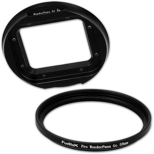 FotodioX Pro WonderPana Go Filter Adapter System with 58mm Step-Up Ring for GoPro Hero 3