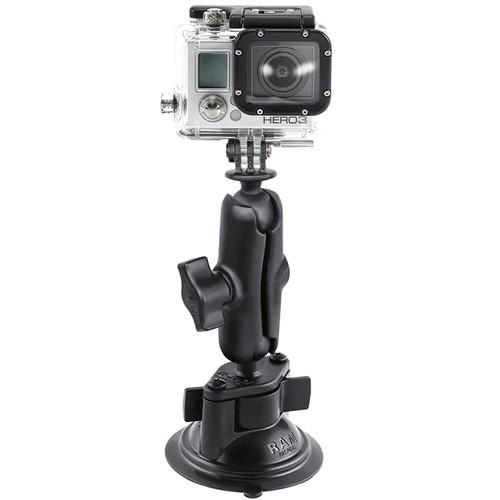 RAM MOUNTS Twist Lock Suction Cup Mount with Custom GoPro Hero Adapter