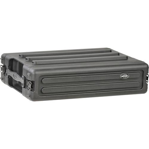 SKB 2U Roto Shallow Rack Case with Steel Rails