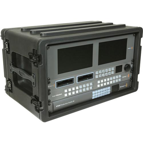 SKB 6U Roto Shallow Rack Case with Steel Rails