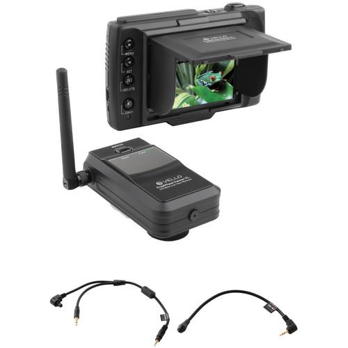 Vello FreeWave Viewer VL Wireless Live View Remote Kit with AV Shutter & Infrared Cables for Canon 5D Mark II