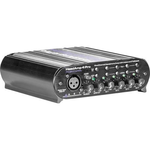 ART HeadAMP 4 Pro - Five Channel Headphone Amplifier With Talkback
