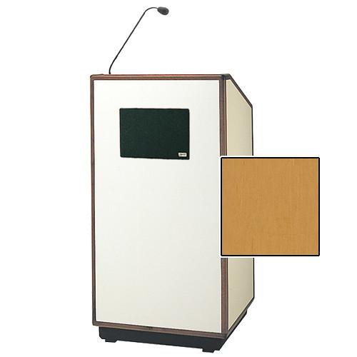 Da-Lite Cambridge Special Needs Adjustable Floor Lectern with Microphone and Premium Sound System