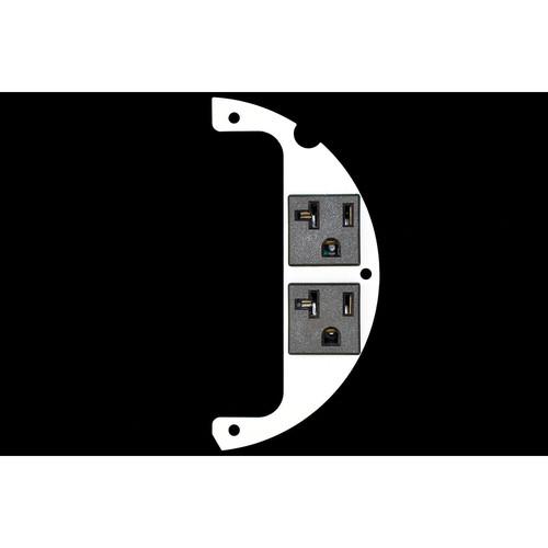 FSR 6" Optional Parts 60 40 Split Plate with 2 20A Pre-Wired Receptacles & Wire Lead