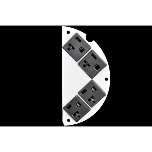 FSR 6" SmartFit Poke-Thru Optional Parts 50 50 Split , 4 Pre-Wired Power Cubes