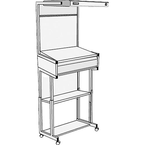 GTI EVS-2540 FS 1F Executive Viewing Station with Floor Stand and Deep Drawer