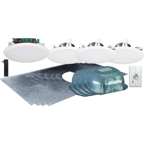 OWI Inc. AMP-R2SIC64SVC Two-Source 6.5" Amplified Drop Ceiling Four-Speaker Package with Volume Control