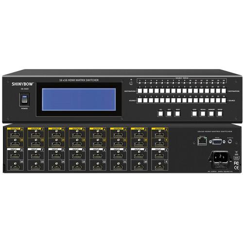 Shinybow 16 x 16 HDMI Matrix Routing Switcher with Full EDID Management Learning