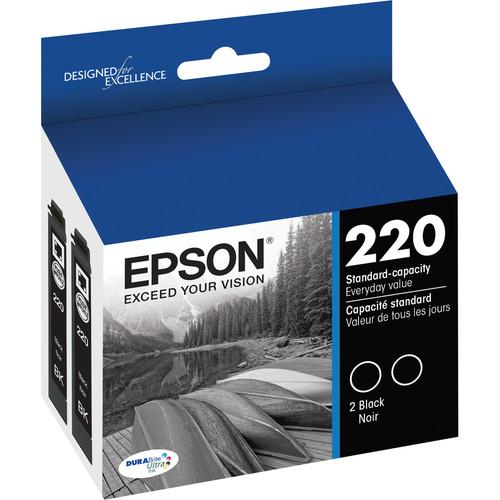Epson T220 DURABrite Ultra Black Ink Cartridge Dual Pack