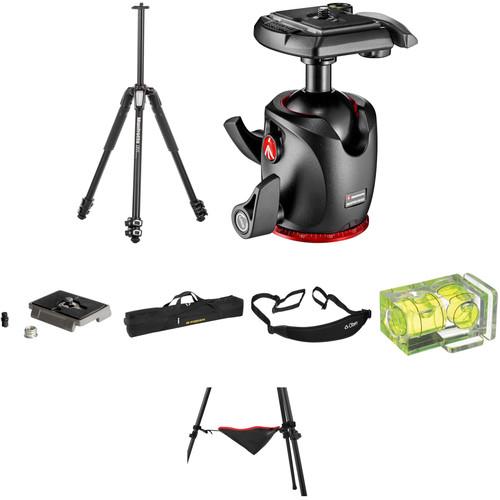 Manfrotto MT055XPRO3 Aluminum Tripod with MHXPRO-BHQ2 XPRO Ball Head Deluxe Kit