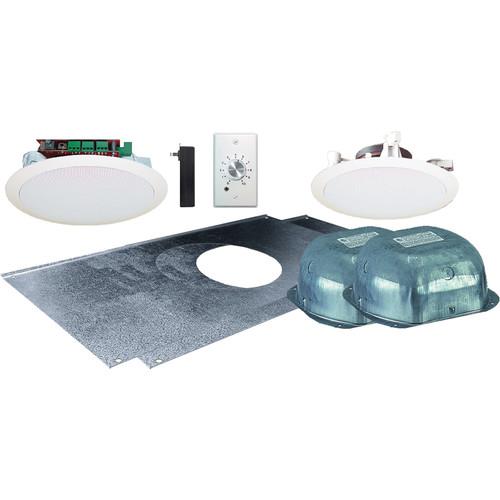 OWI Inc. AMP-R2SIC62SVC Two-Source 6.5" Amplified Drop Ceiling Two-Speaker Package with Volume Control